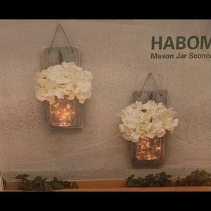 Rustic Mason Jar Wall Sconce